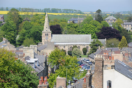 St Lawrence Church from Warkworth Castle