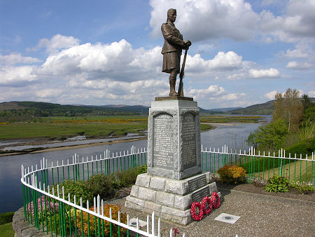 Bonar Bridge War Memorial and the Kyle of Sutherland