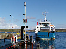 Leirna Approaches the Pier at Lerwick
