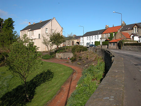 Looking Towards the Village from the Bridge Over the  Linhouse Water