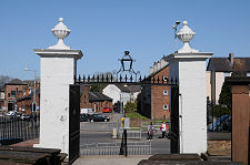 Churchyard Gates, With Burns House Almost Glimpsed in the Distance