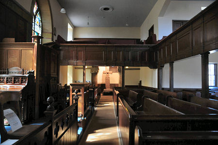 St Serf's Interior, with the Dupplin Cross at the Far End