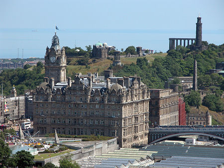 Calton Hill from Edinburgh Castle: the Reverse of the Header View