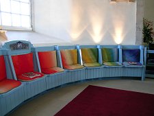 Rainbow Seating in the Apse