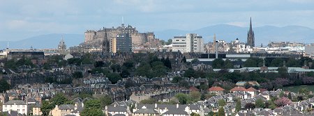Distant View of Edinburgh Castle from the Tower House Roof