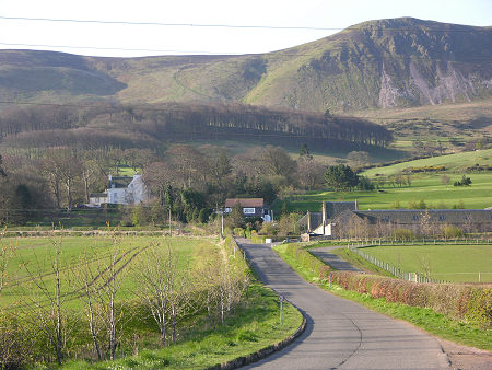Swanston Seen from the Edinburgh Bypass, with the Pentland Hills Behind