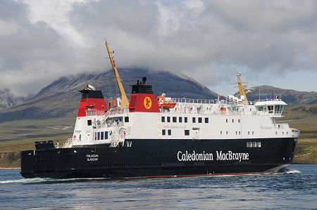 MV Finlaggan Leaving Port Askaig, With the Paps of Jura in the Background