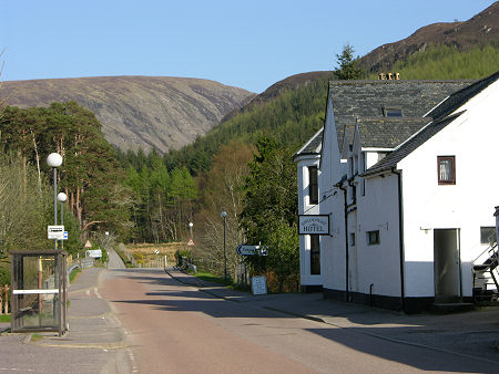 The West End of Kinlochewe, with the Kinlochewe Hotel on the Right