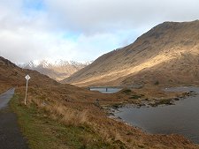 View North from Loch Quoich to the South Glen Shiel Ridge