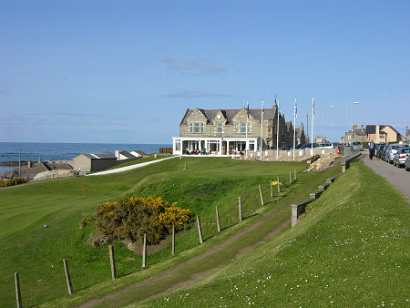 Moray Golf Club, with Lossiemouth Beyond