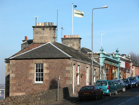 Shops in Newport-on-Tay: With a Glimpse of the Tay Road Bridge on the Left