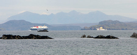 Distant View of Ferry En Route into Ullapool from Stornoway