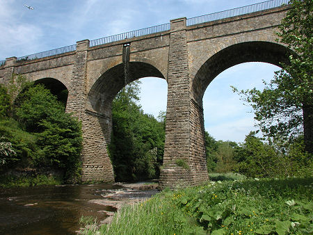 Lin's Mill Aqueduct Seen from the River Almond