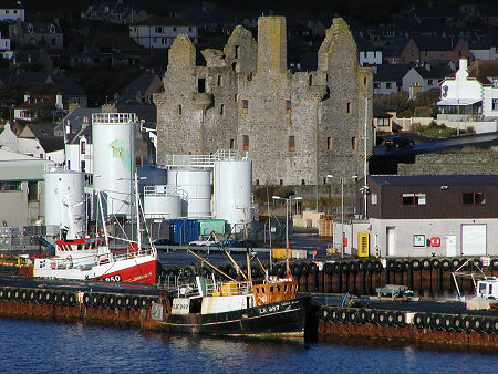 Scalloway Castle and Harbour from the South-East