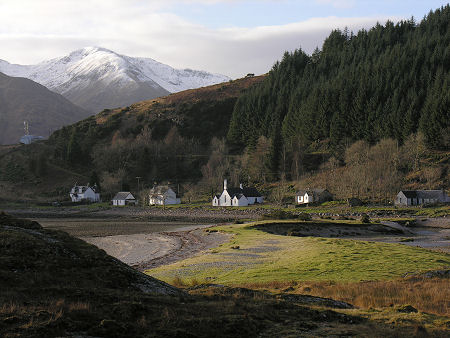 Kingairloch Church and Camasnacroise from the East
