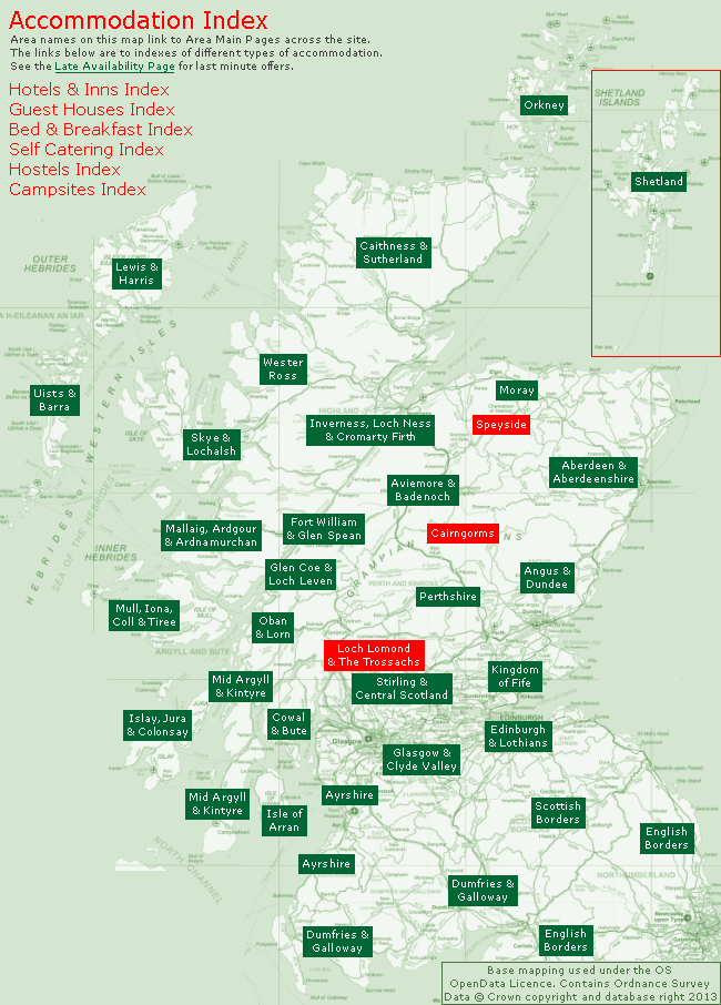 Accommodation Index Clickable Map