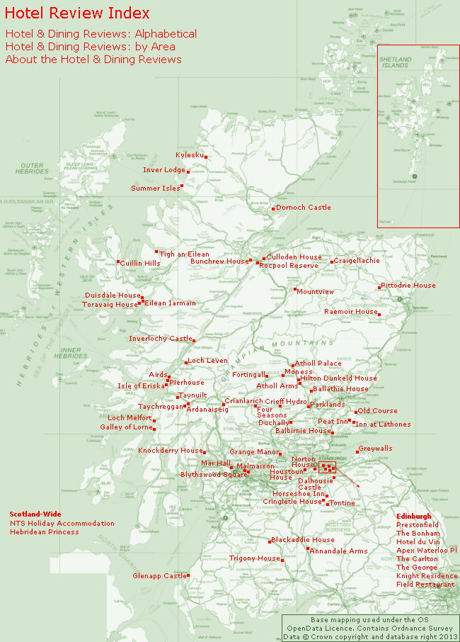 Hotels & Inns Index Clickable Map