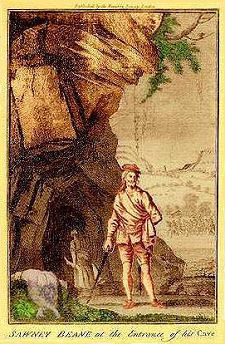 Sawney Bean at the Entrance of his Cave