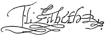 Signature of Elizabeth I