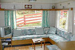The lounge in Hillview Caravan