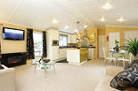 View of the lounge in one of Lochaber Lodges