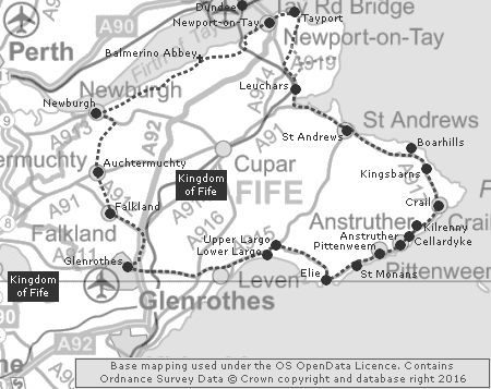 Clickable Map of the Falkland & St Andrews Tour