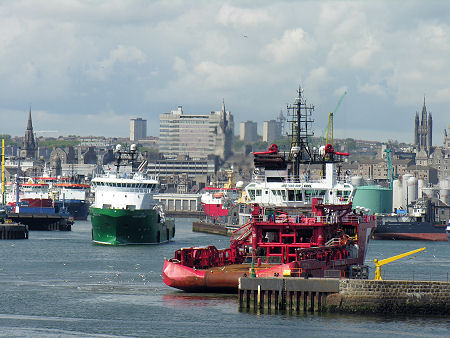 Aberdeen Harbour with the City Centre Beyond