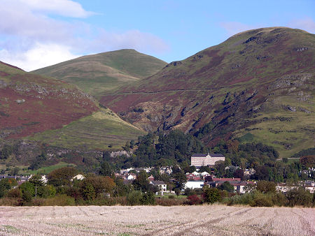 Alva from the South with the Ochils Behind