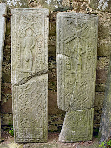 Two Stones With Images of Knights