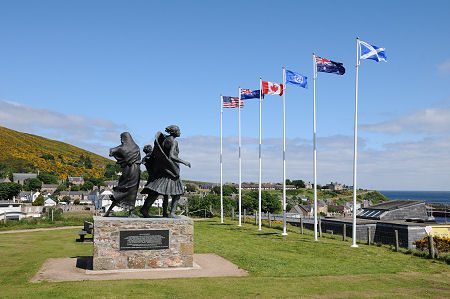The Emigrants Statue in Helmsdale