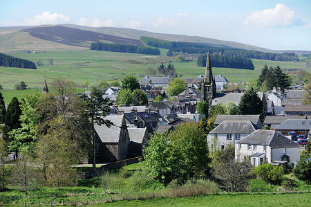 Blackford from the Old Parish Church with the Ochil Hills in the Background