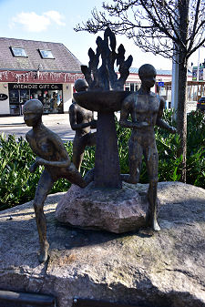 Closer View of Statues