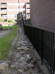 East Wall of the Fort, Disappearing Under More Recent Development