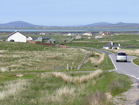 Northern Benbecula, with North Uist Beyond,  from the Single Track A865
