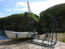 Boat, with Castle Remnants Beyond