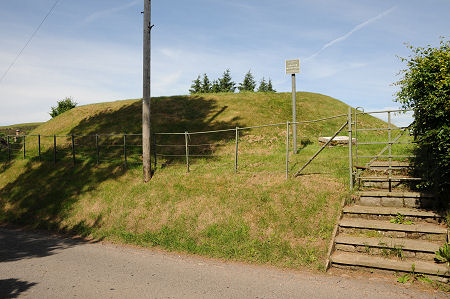 The Motte And Access Steps Seen from the Minor Road