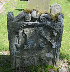 Stone with Symbols of Mortality