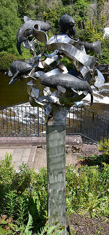 Fish and Water Sculpture