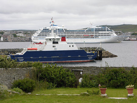 Leirna at Bressay Pier, Seen from the Garden of the Maryfield House Hotel