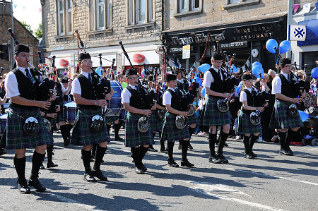 Pipe Band Marches Through Broxburn on the Day the Olympic Flame Arrived , 13 June 2012