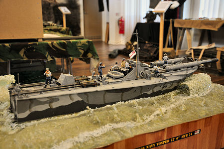 Model Motor Torpedo Boat at Moment of Launch