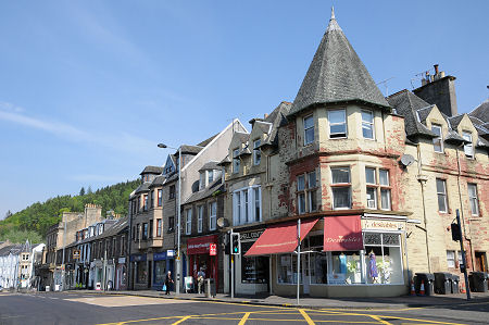 Callander's Main Street from the South-East
