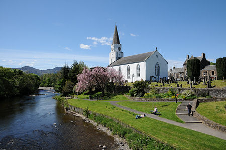 The River Earn and The White Church from the Dalingross Bridge