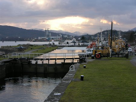 A Winter's Evening: Caledonian Canal Basin and Loch Eil