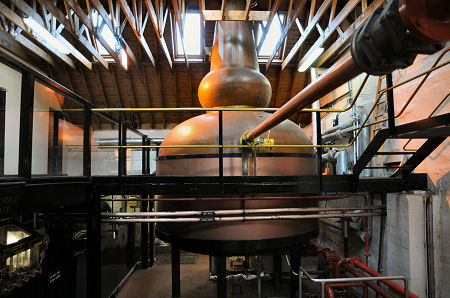 Inside the Still House, Looking at the Wash Still
