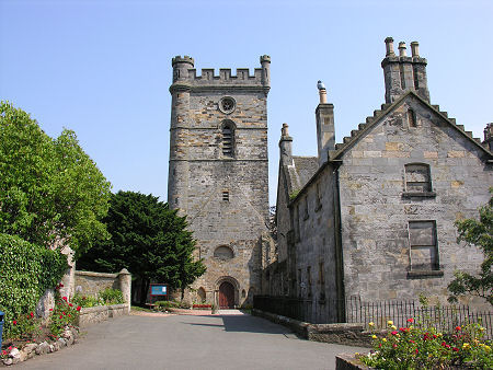 The Abbey Church from the West, with Manse on the Right