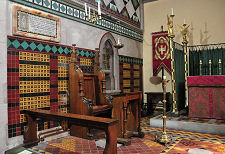 Bishop's Throne and Tiled Wall