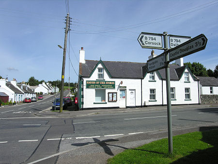 The crossroads at the centre of Haugh of Urr