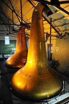 Stills at Dalwhinnie Distillery