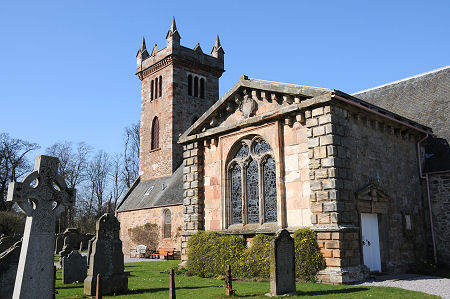 Dirleton Parish Church with the Archerfield Aisle in the Foreground